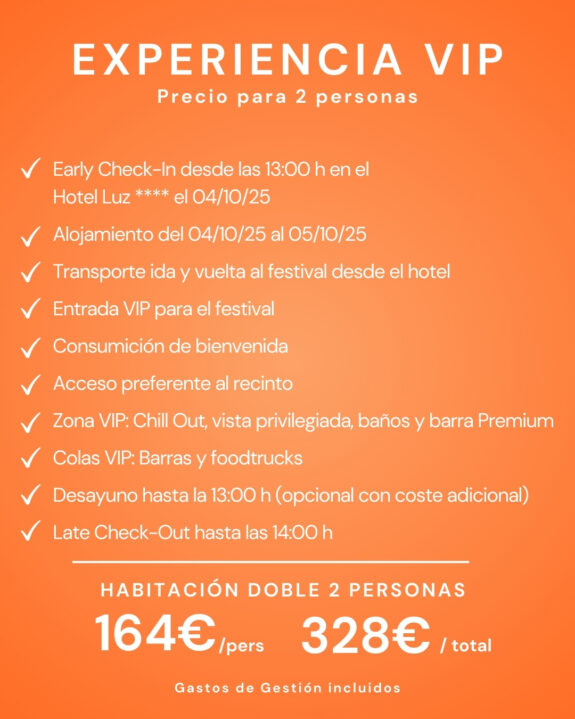 Experiencia VIP 2 personas 1 noche