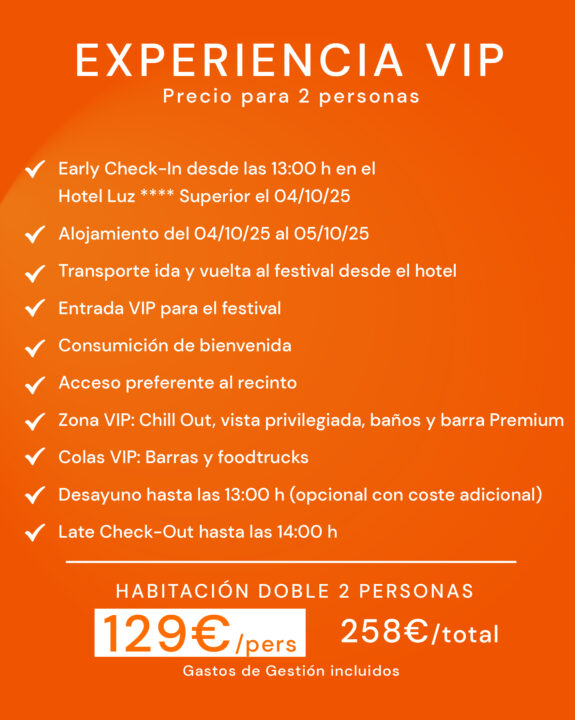 Experiencia VIP 2 personas 1 noche